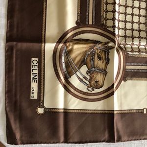 Authentic Celine silk scarf